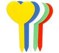 Treki 150 Pcs Garden Markers Tags, Heart Sharp Plant Plastic Labels Multicolour Plants Name Tags for Outdoor Indoor Seed Herb Seedling Vegetables Flower