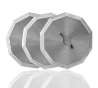 Treki 3 Pcs 40mm Replacement Rotary Cutter Blades Cutter Blade Compatible with Worx WX082L 4V ZipSnip Cordless Electric Scissors 10-Sided Rotary Knife Blades for Leather Paper Fabric Cutting