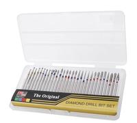 Treki Mini Nail Drill Bit Set, 30pcs Small Diamond Nail Bits 3/32 Nail Drill File Bits Home Salon Manicure Pedicure Remove Cuticle Tools for Acrylic Nails, Dog Nail