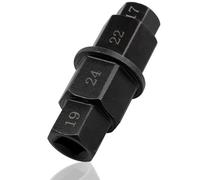 Treki Motorcycle Spindle Tool, Motorcycle Spindle Removal Socket Hex Axle Tool for Motorcycle Front Axle Wheel, 3/8 Inch 17mm 19mm 22mm 24mm