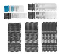 Treki Universal Jigsaw Blade Set, 50pcs T Shank Jigsaw Blades with Storage Case Multi Purpose Jig Saw Blades Replacement for Wood Pruning, Plastic, Metal Cutting