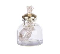 Trekido Mini Transparent Alcohol Lamp for Stirling Engine & Science Experiments, 10ml Glass Bunsen Burners with Cotton Wick and Metal Cap, Portable Lab Equipment Heating Bottle