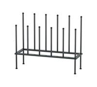 TREKIS Free-Standing Welly Boot Rack - 2-Tier Black Metal Wellington Stand & Shoe Storage Holder for Outdoor & Indoor Use. Rust-Free, Space-Saving Entryway & Hallway Organiser,Holds 6 Pairs