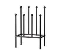 TREKIS Free-Standing Welly Boot Rack - 2-Tier Black Metal Wellington Stand & Shoe Storage Holder for Outdoor & Indoor Use. Rust-Free, Space-Saving Entryway & Hallway Organiser, Holds 4 Pairs