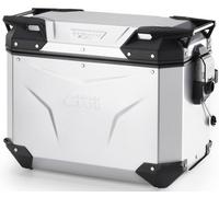 Trekker Outback Suitcase, Givi OBKEV44AAL, In Anodized Aluminum, Side Rear