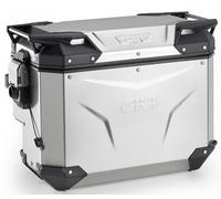 Trekker Outback Suitcase, Givi OBKEVS40AR, In Aluminum, Side Rear Des