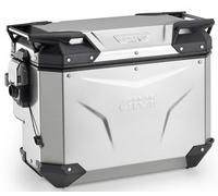 Trekker Outback Suitcase, Givi OBKEVS40AR, In Aluminum, Side Rear Des