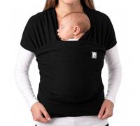 Trekki Pocket Wrap™ Baby Sling Carrier, Newborn to Toddler, Black | Soft Stretchy Cotton, Breathable, Machine Washable, Adjustable to Fit Tall or Petite Parents, Hands-Free from Birth to 15kg