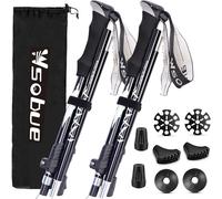 Trekking Pole, Collapsible Walking Hiking Stick for Men Women, Ultralight Aluminum Ski Pole with EVA Grip