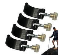 Trekking Pole Lock Clip, 4pcs Trekking Pole Lock Replacement, Sturdy Walking Pole External Lock Handle Nut, Hiking Stick Fastener Replacement Handle Clamp For Trail Camping Climbing Backpacking