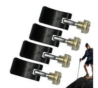 Trekking Pole Lock Replacement - Adjustable Walking Pole Lock Handle with Nut Screws, Climbing Stick Buckle Clip Fastener Part for Outdoor Hiking, Backpacking, Camping, Trips, Color Black
