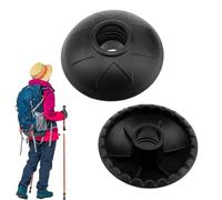 Trekking Pole Rubber Tips - Nylon Walking Stick Baskets Mud Flaps | Shatterproof Replacement Stability Support Hiking Pole Accessories for Snow, Sand, Concrete, Rock Paths
