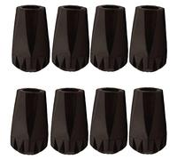 Trekking Poles Tips Set - Pack of 6 to 8 Replacement Rubber Trek Cane Tips Protectors Fit Most Walking Hiking Sticks - 11 mm Diameter by HAPLUSTAR