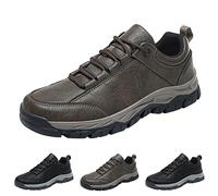 Trekking Shoes for Men - Lightweight All-Weather Shoes, Durable Trainers, Breathable Sports Shoes, Shock Absorbing Hiking Shoes, Ergonomic Running Shoes, Mesh Lining - for Travel, Camping, khaki, 10