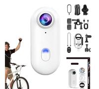 Treklon 4s Camera Wearable Snap Cam, Actionsnap-Thumb Action Camera, 170° Wide Angle, Wearable Video Recording, for Cycling, Pet Walking & Outdoors Activities (White-High Specs-1080P,No Card)