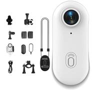 Treklon POV Camera, Treklon 4S Body Camera, HD 1080p/4k Mini Wearable Body Adventure Action Cameras with Magnetic & Clip Mount, 128G Storage, for Vlogging, Cycling, Diving (4K,64G,White)