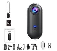 Treklon POV Camera, Treklon POV Camera, the snap cam, 4k Portable Wearable Sports Cameras, Wearable Video Recording, Magnetic Thumb for Cycling, for Work&Travel&Pet Walking (black B,4K)