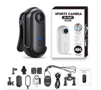 Treklon - Treklon Body Camera, 2025 New Treklon POV Body Camera, HD 1080p/4k Pocket Action Cam, 170° Wide Angle, with Audio and Video Recording wearable, for Cycling, Diving, Ski (4k Black)
