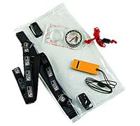 Trekmates Dry Map Case Set - water-proof protective bag for maps or valuables, with compass and alarm whistle