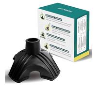 TREKOLOGY 19mm Quad-Base Rubber Tip for Walking Sticks - Non-Slip Self-Standing Cane Foot, Floor-Safe Grip, Durable Replacement Tip for Stability, Balance & Comfort