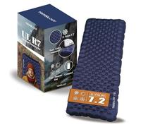 TREKOLOGY Camping Sleeping Pad with 7.2 R-Value- Ultra-Lightweight, 4" Thick Camping Mat for All Seasons - Compact, Durable & Waterproof - Ideal for Backpacking, Hiking, and Outdoor Adventures UL R7