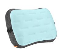 TREKOLOGY Inflatable Camping Pillow - Travel Pillows for Backpacking, Beach & Airplane - Blow Up Head & Neck Support Camp Cushion with Removable Cover, Adjustable Attachment Strap & Storage Bag (Blue)