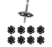 TREKOLOGY Ski Pole Baskets Replacement Set (8-Piece) - 3.4" Snow Baskets for Trekking Poles with 0.4" (1cm) Hole Diameter - Universal Fit for Skiing, Snowshoeing, and Hiking Poles - Black