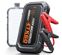 TREKURE 6000A Jump Starter Power Pack, 12V Car Battery Booster Jump Starter for up 9L Gas/6.5L Diesel Engine, Car Jump Starter with Magnetic LED Light, Car Jump Starter Power Bank with Jump Leads