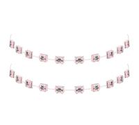 TrelaCo 1 Pack Artificial Tooth Decoration with Metal Wires, Metal Bracket and Orthodontic Ligature Ties, Practice Props Fake Braces for Dental Students, Orthodontist Explain Props(Pink,Without Hook)