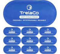 TrelaCo 10 Pcs Hot and Cold Gel Ice Packs for Injuries, 10'' x 5'' Soft Ice Packs for Injuries Reusable, Reusable Hot and Cold Therapy, for Pain Relief Wisdom Teeth First Aid Neck Head Arms Legs