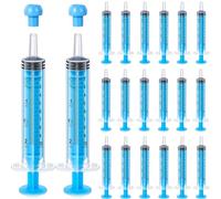 TrelaCo 20 Pack 10ml Plastic Syringe for Liquid with Caps Oral Syringe Without Needle Colored Measuring Syringe Dispensing Tools Individually Sealed for Pets Feeding Measuring (Blue)
