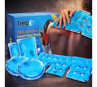 TrelaCo 6 Pcs Reusable Heat Packs Back/Shoulder/Neck/Palm Hot and Cold Gel Packs Set Instant Hot Pads for Muscle Aches, Pain Relief, Click Heat Outdoor Fall & Winter Activities