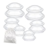 TrelaCo 6 Pcs Silicone Cupping Kit for Massage Therapy,Clear