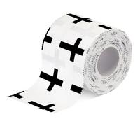 TrelaCo Christian Cross Athletic Tape 2" x 7 Metres Cotton Sports Tape Serrated Edges with Cross Logo for Finger, Ankle, Wrist Injuries, Soccer, Baseball, Hockey, Soccer, Soccer, Soccer