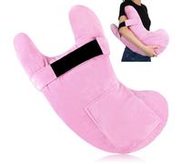 TrelaCo Post Shoulder Surgery Pillow with Pocket, Rotator Cuff Pillow Pain Relief for Sleeping, After Shoulder Surgery Must Haves for Arm Pressure Relief(Pink)