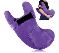 TrelaCo Post Shoulder Surgery Pillow with Pocket, Rotator Cuff Pillow Pain Relief for Sleeping, After Shoulder Surgery Must Haves for Arm Pressure Relief(Violet)