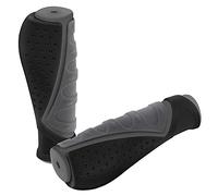 TRELC Bicycle Grips Ergonomic Handlebar Grips MTB Rubber Shockproof Black Trekking 22 mm (Black + Grey)