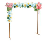 Treliamd 6.6*6.6 Ft Yellow Wedding Arch SquareCake Stand Flower Stand, Metal Circle Floral H-o-o-p Arch Decoration, Fruits Dessert Cupcake Display for Wedding Party Birthday Anniversary