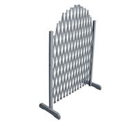 Trellis Fence Grey Solid Firwood Expandable 180x100cm Privacy Screen Panel 1.8m