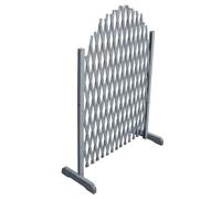 Trellis Fence in Solid Firwood, Garden Plant Support, Grey, 1.8x1 m