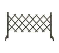 Trellis fence light grey solid firwood 120x60cm extendable garden privacy panel
