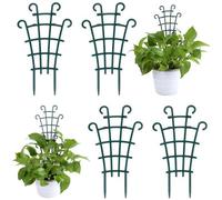 Trellis For Potted Plants, 4Pcs Stackable Small Indoor Plant Trellis, Plastic Garden Trellis For Climbing Plants Outdoor