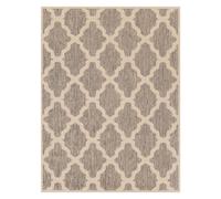 (Trellis - Grey, 160 x 225 cm) Non Slip Outdoor/Indoor Flatweave Rugs Patio garden Small Extra Large Mats Hall Runner Modern Geometric Trellis Greek Key Checkered Rugs