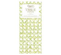 Trellis Pale Green Printed Caspari Tissue Wrapping Paper - 4 Sheets