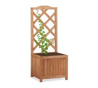 Trellis planter box Weatherproof Trellis Planter Climbing Plant Box Natural Wood