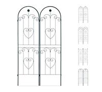 Trellis Set of 2, Metal, 180 x 50 cm, Garden Climbing Aid, Vintage,Dark Green