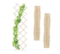 Trellis Set of 3 Plant Support Extendable Wall Garden Climbing Aid Wood 180x60cm