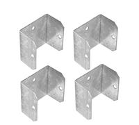 Trellis U Clip Bracket for Timber Posts, Anti Rattling Secure Fence or Refix Panel Galvanised Fencing Clips 47mm (Pack of 4)