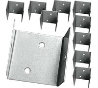 Trellis U Clip Bracket for Timber Posts - Anti-Rattling Secure Fence Panel Galvanised Clips for 35mm to 44mm Panels (10 Pack)