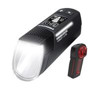 TRELOCK LS 660 I-GO Vision Lite + LS 740 Vector Bicycle Light Set, 80 Lux, USB Rechargeable, 100 m Visibility, German Road Traffic Licensing Regulations Approved, Black